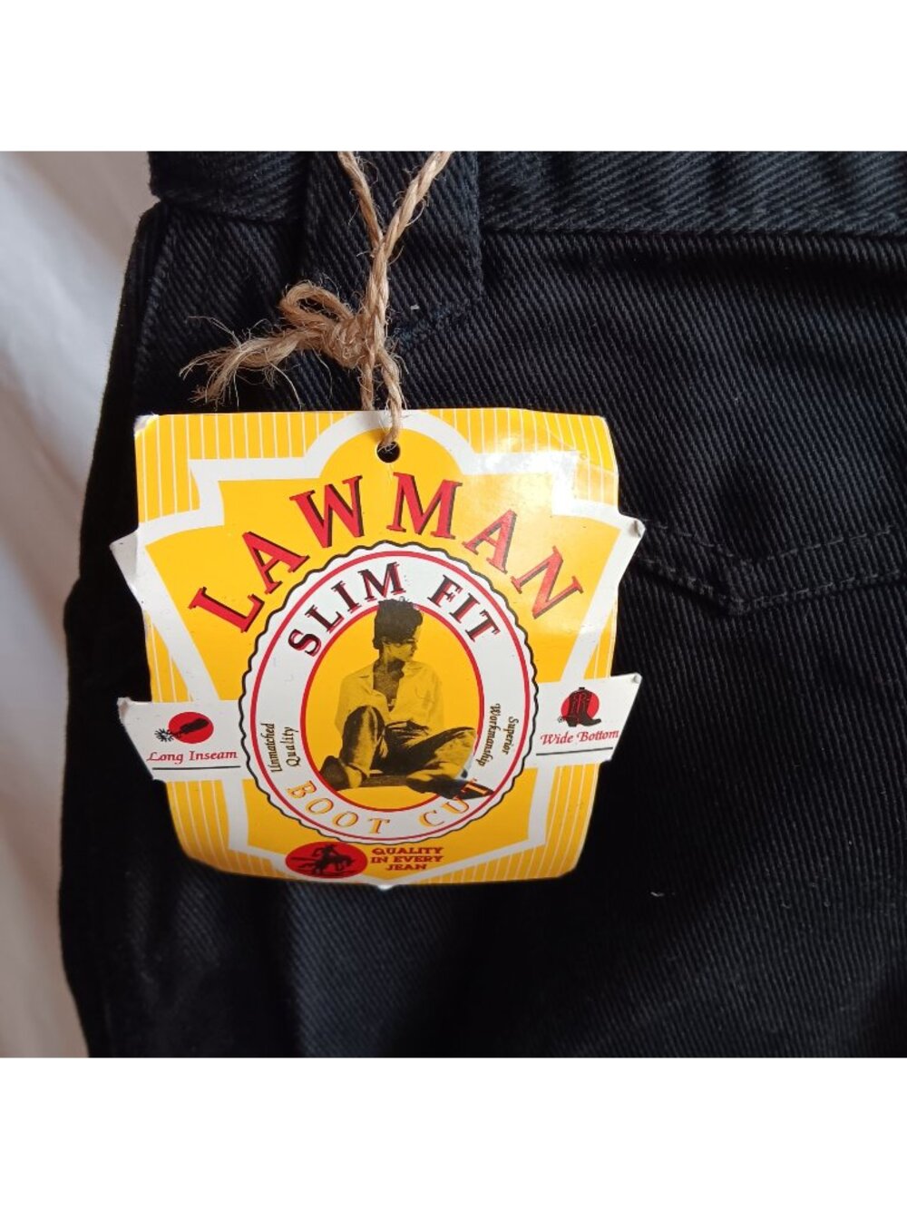 New Vintage Cowgirl Jeans Size 11 28x36Women's Lawman Slim Fit Black Bootcut